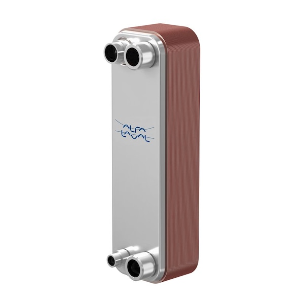 Brazed Plate Heat Exchanger, AISI 316L, Stainless Steel, Copper, 10 Plates - Subcooler - 12k BTU